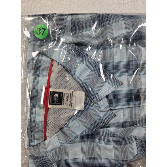 The North Face Mens XL Plaid Hiking Shirt Blue Short Sleeve Outdoor Fishing... - Picture 9 of 9